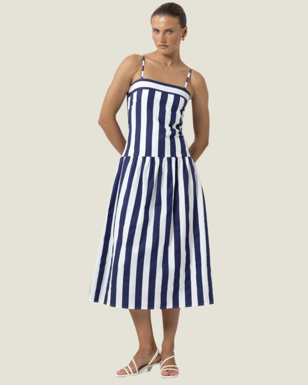 The Alex: Poplin Stripe Dress