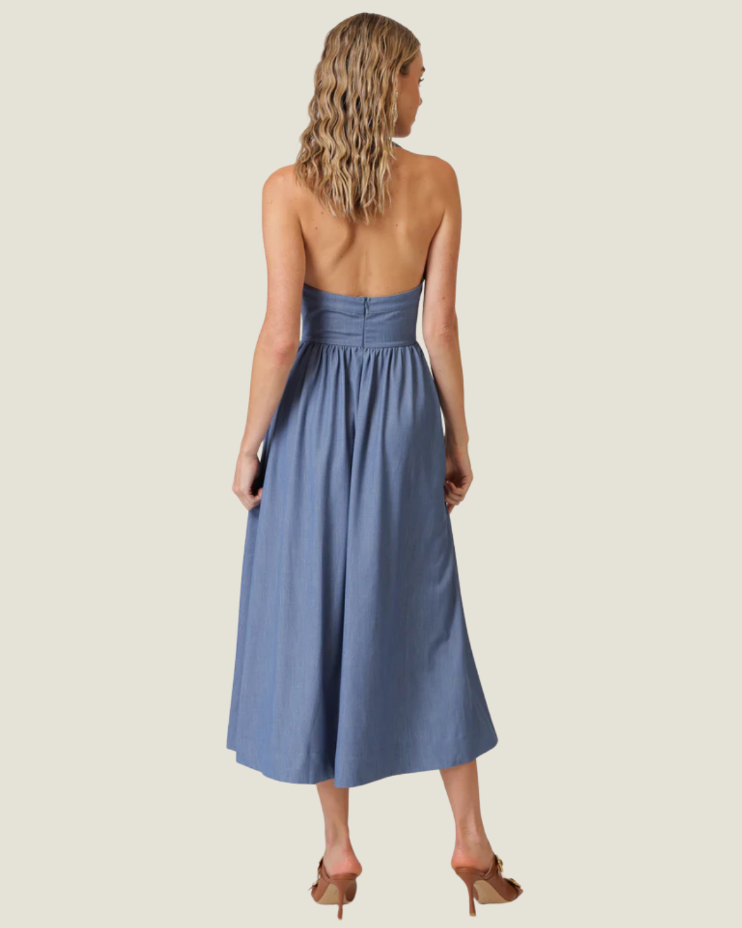 Raquel Halter Midi Dress
