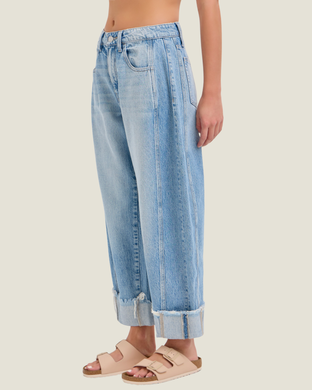 The Jessie: Mid Waisted Barrel Jeans