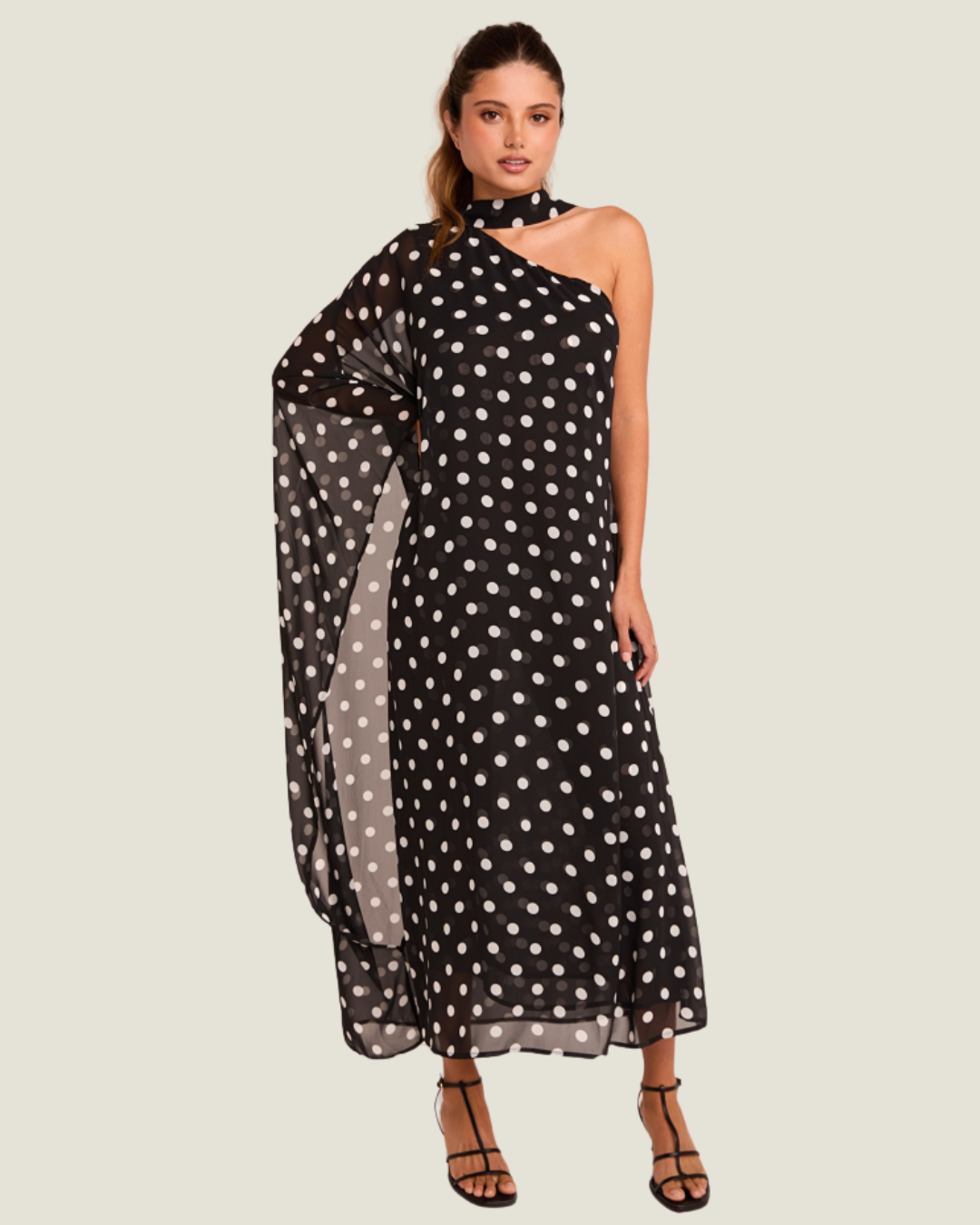 The Sasha: Polka Dot Maxi Dress– a polka dot maxi dress from Love Celine women’s boutique in SWFL.