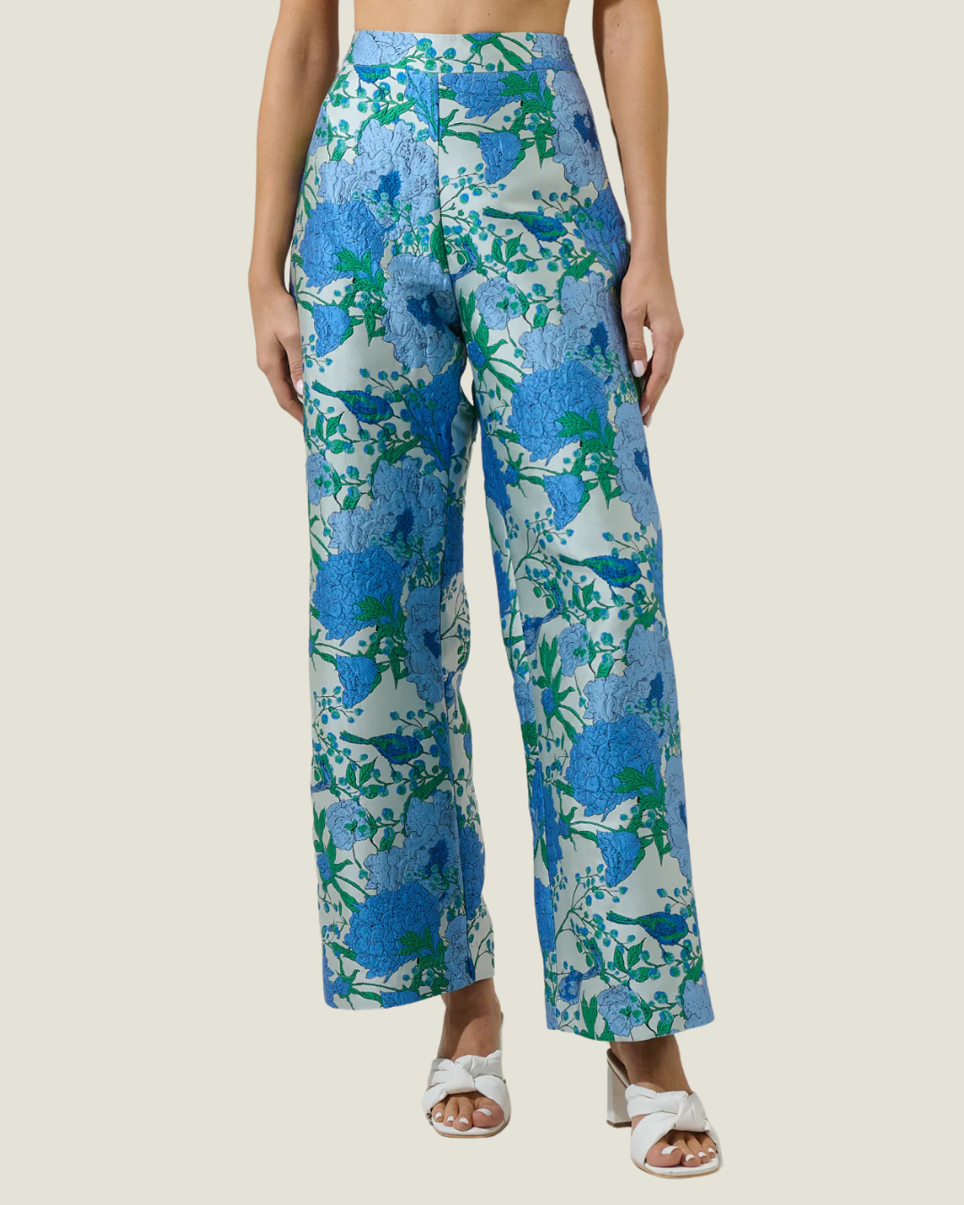 The Holland: Jacquard Floral Trousers
