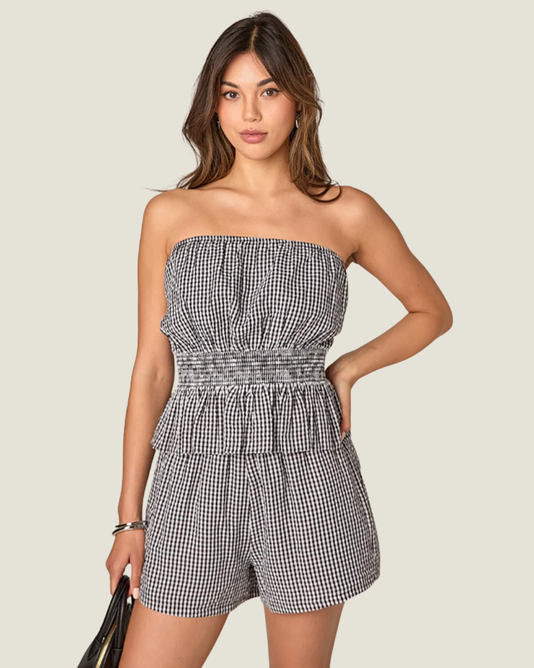 Ashton Gingham Relaxed Shorts