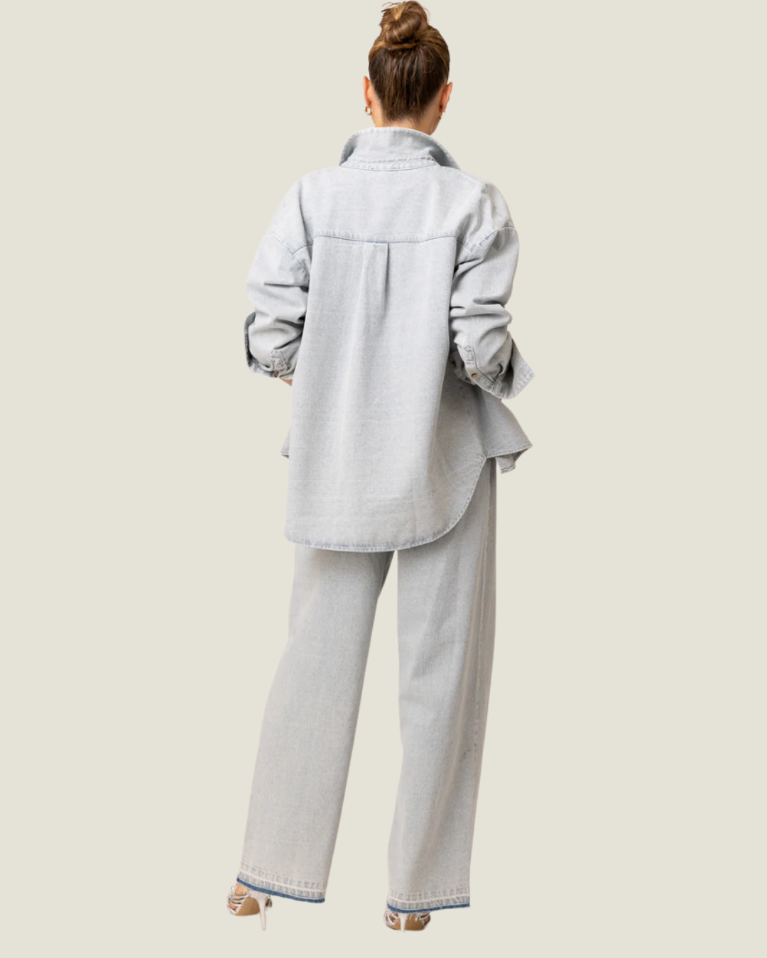 The Elowen: Denim Button Up Shirt