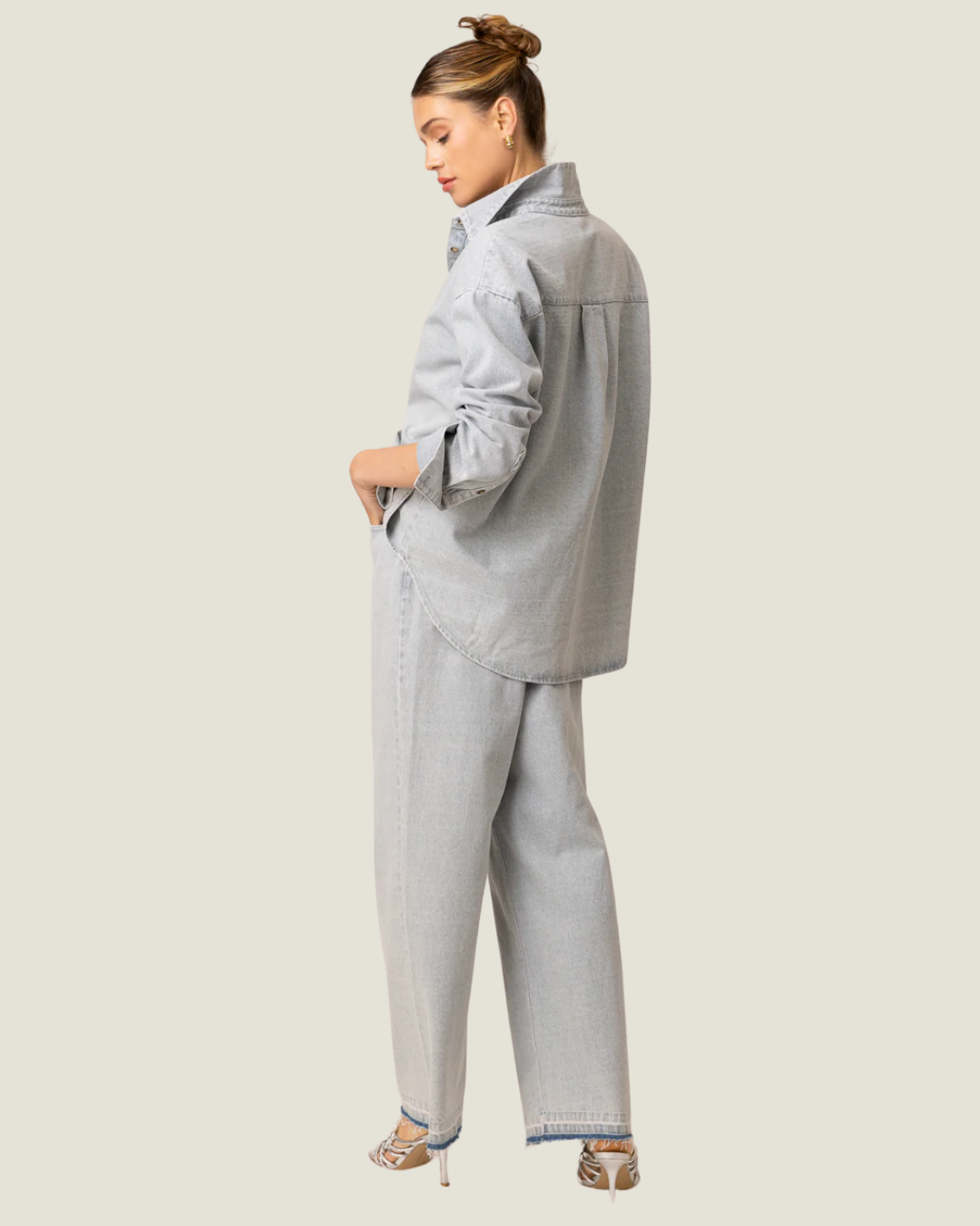 The Elowen: Drawstring Wide-Leg Jeans
