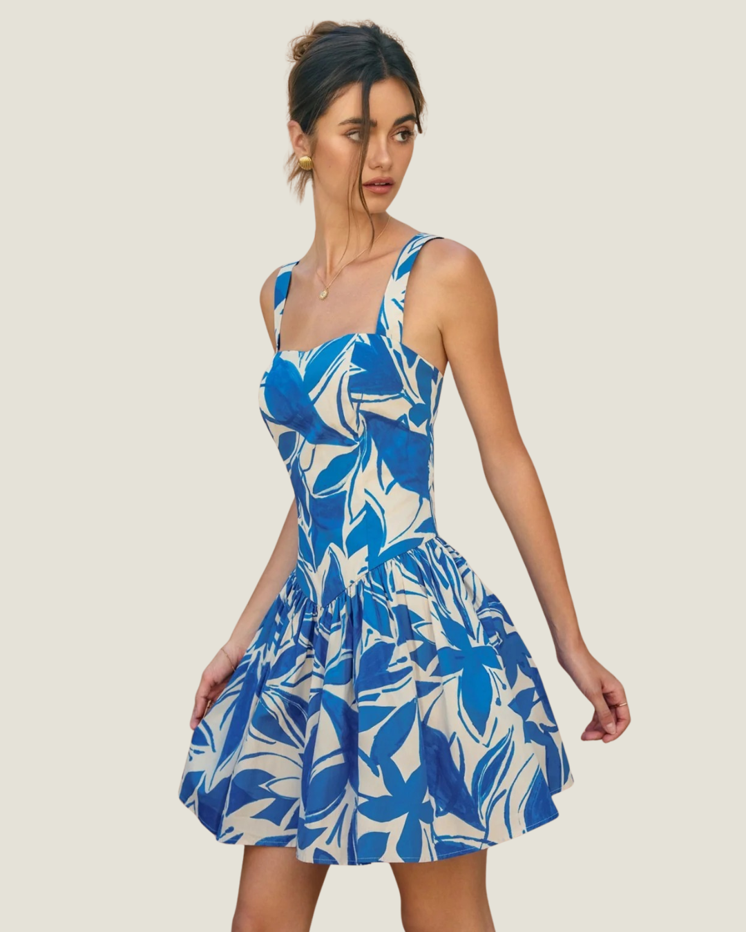 Vanessa Dipped Waist Mini Dress