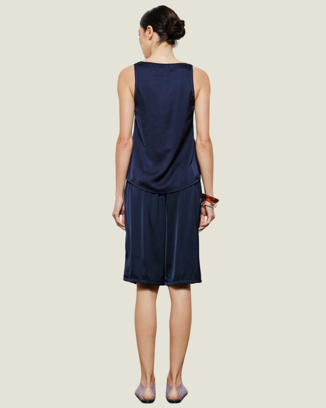 The Luna: Satin Sleeveless Blouse