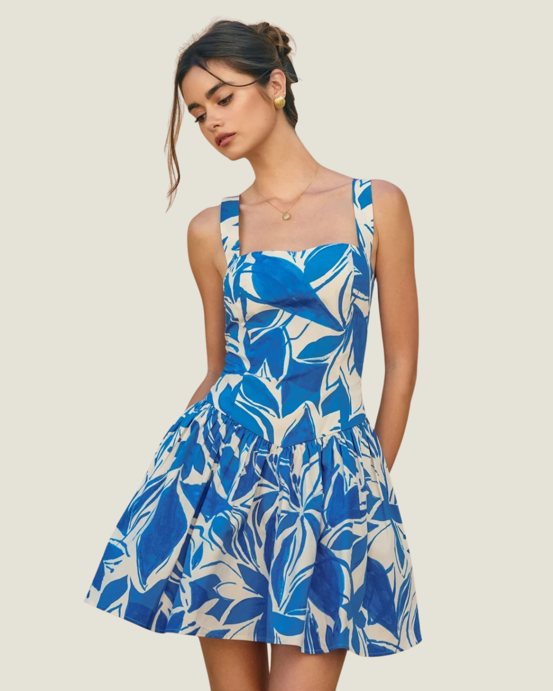 Vanessa Dipped Waist Mini Dress