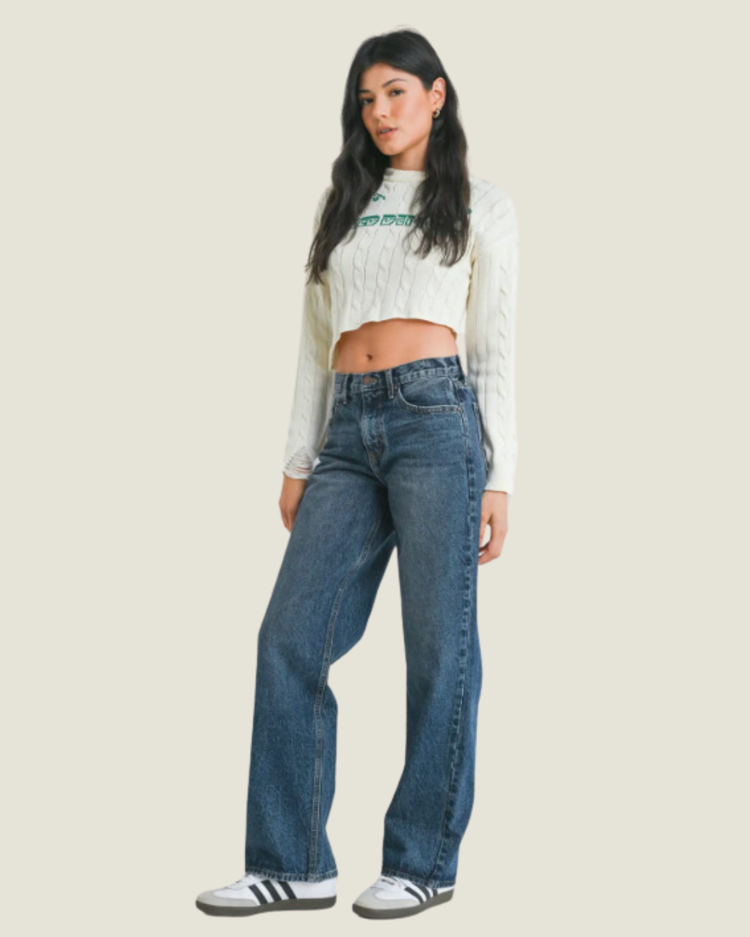 The Hailey: Dark Wash Relaxed Straight Jeans