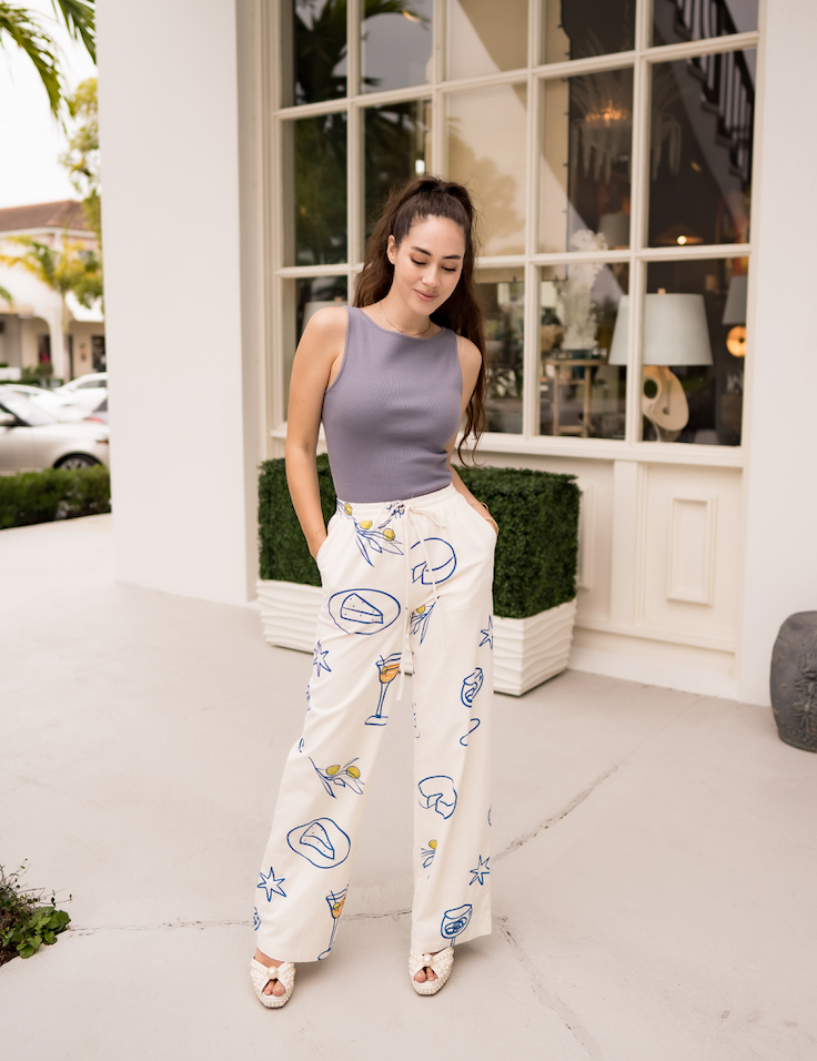 Cocktail Hours: Patterned Cotton Flowy Pants