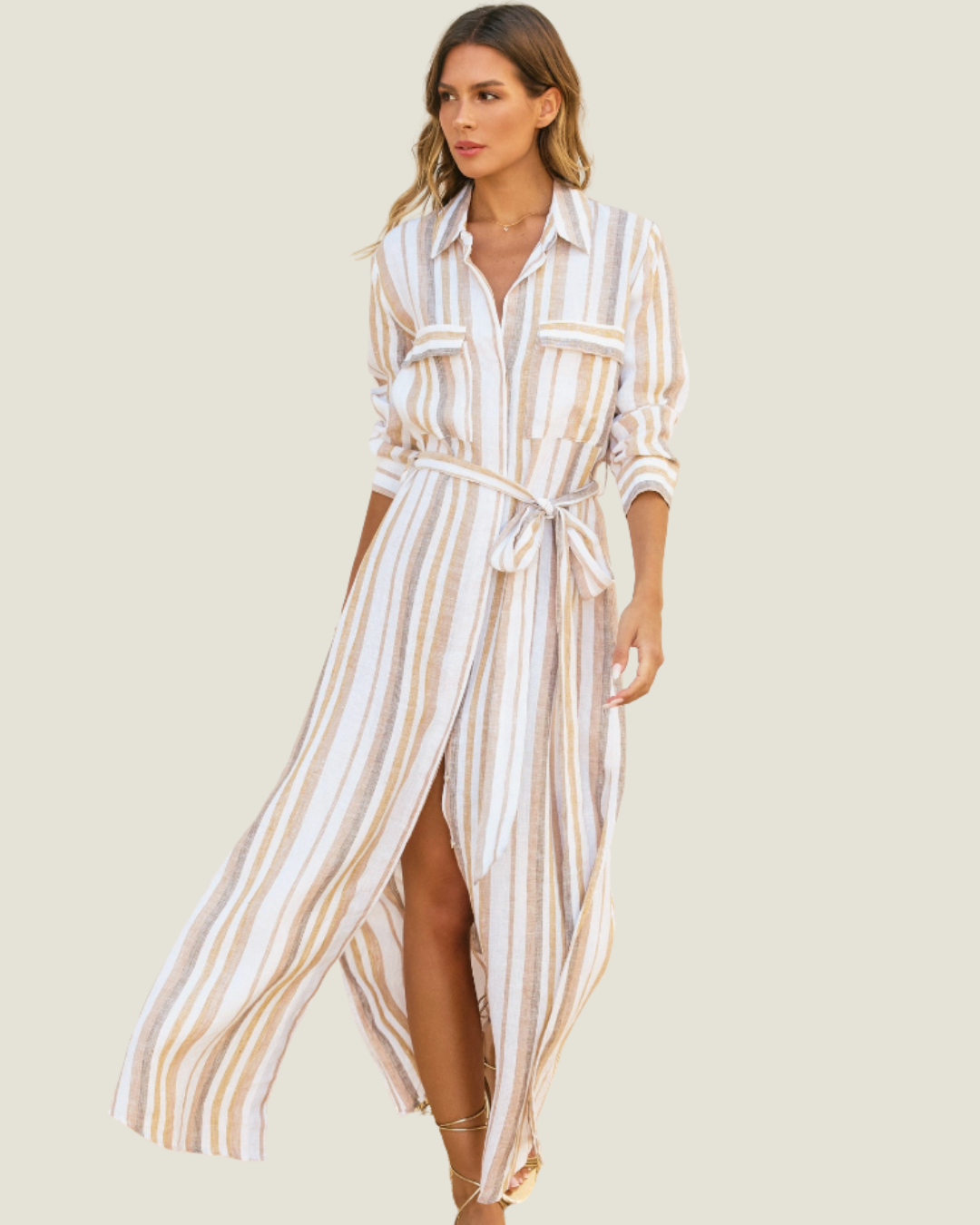 The Portofino: Linen Shirt Dress