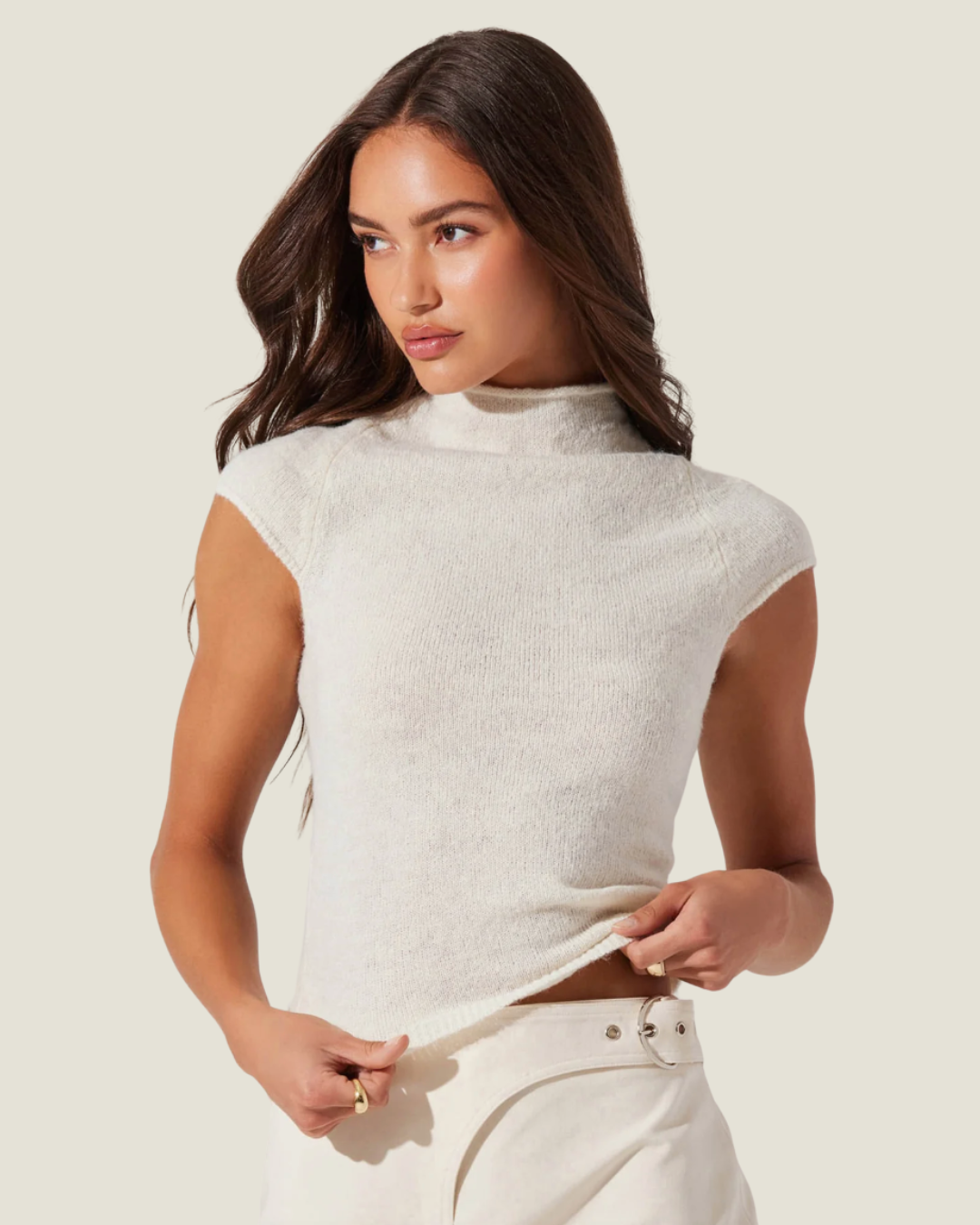 The Alba: Mock Neck Knit