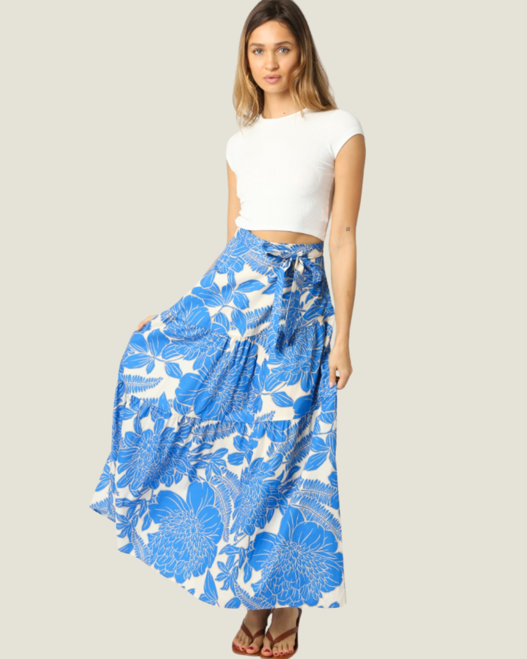 The Cora: Floral Maxi Skirt