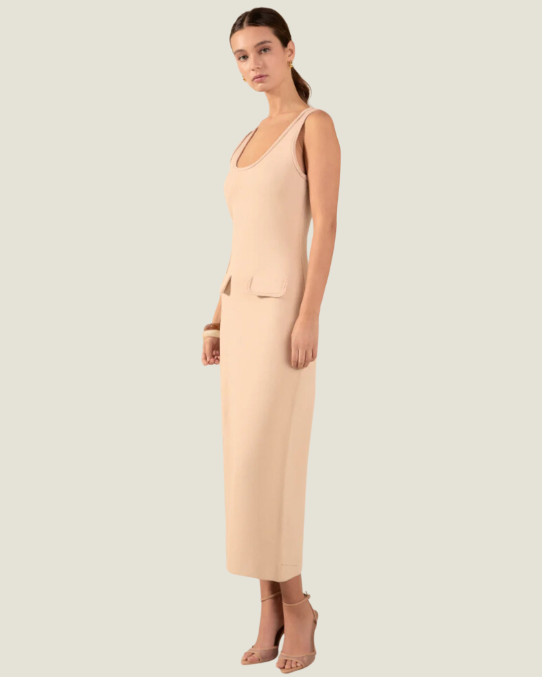 colette midi dress The Colette: Braided Knit Sleeveless Midi Dress
