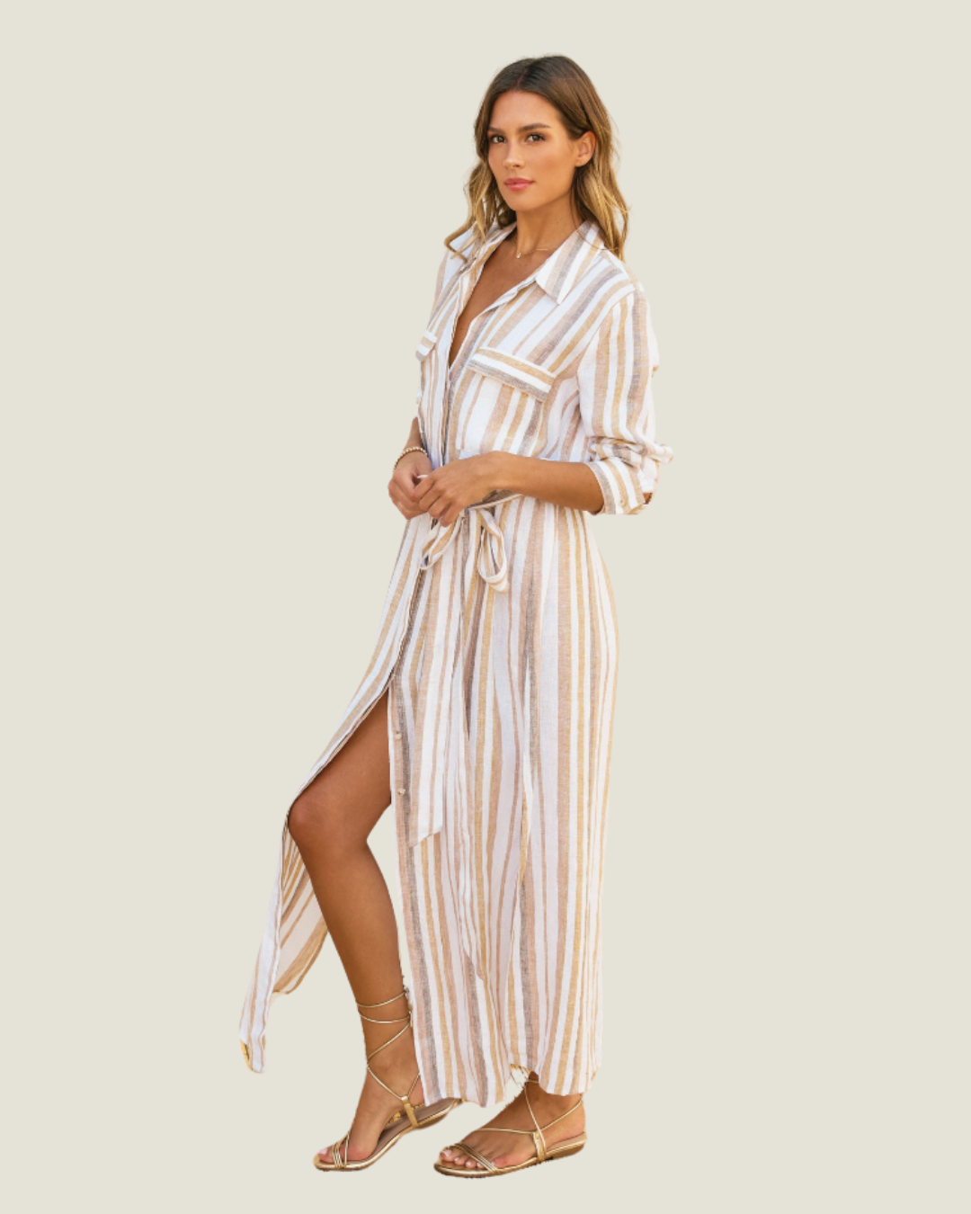The Portofino: Linen Shirt Dress