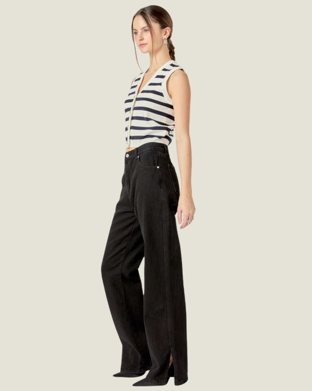 The Matilda: Striped Knit Vest