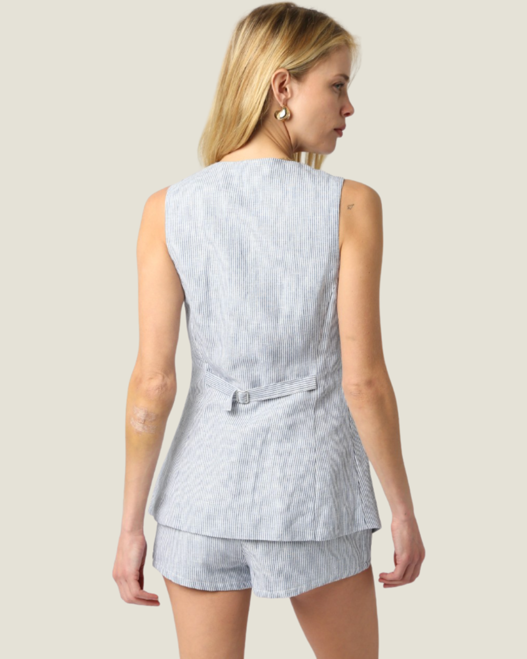 The Lucy: Striped Sleeveless Vest