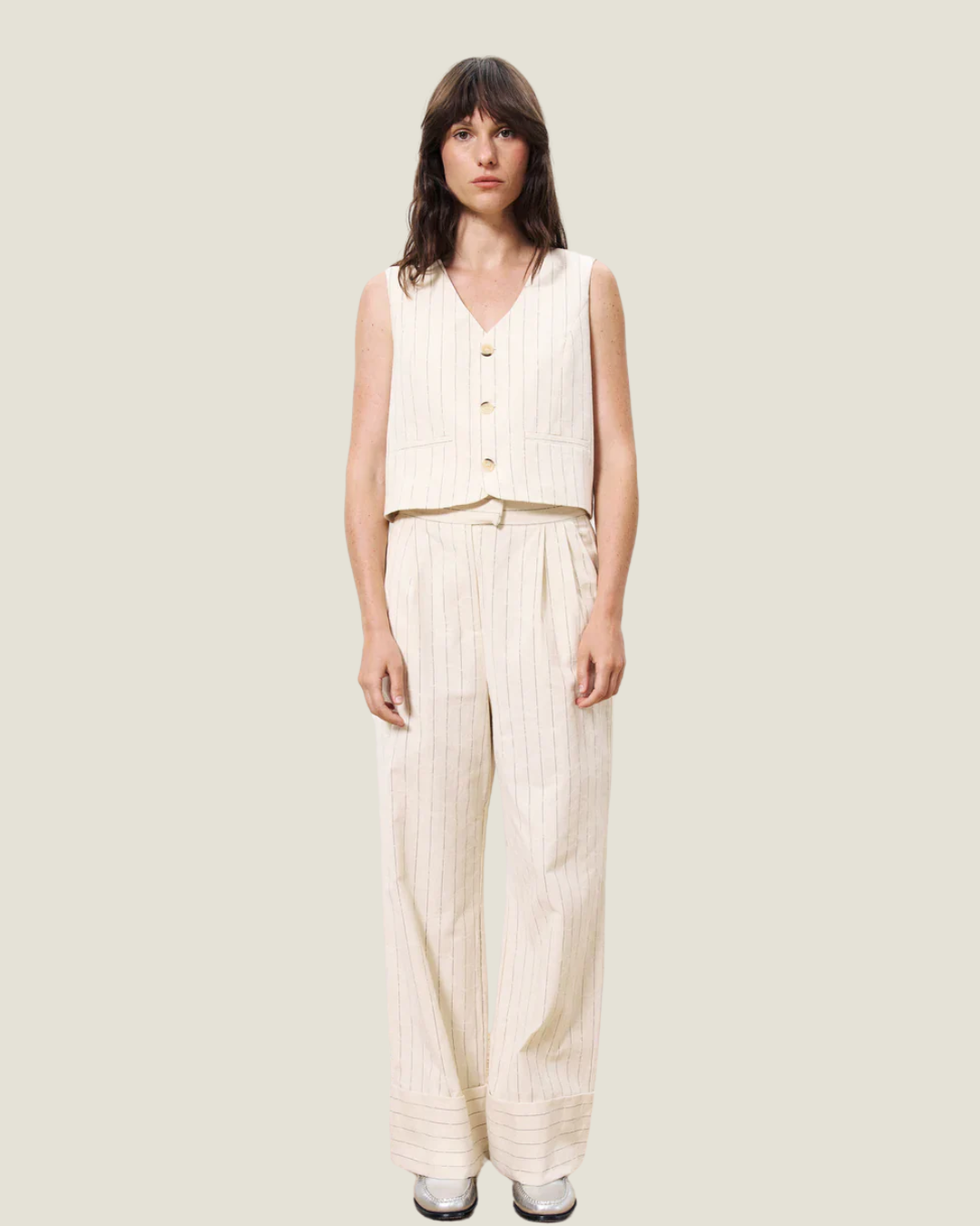 The Lennox: Relaxed Pinstripe Trouser
