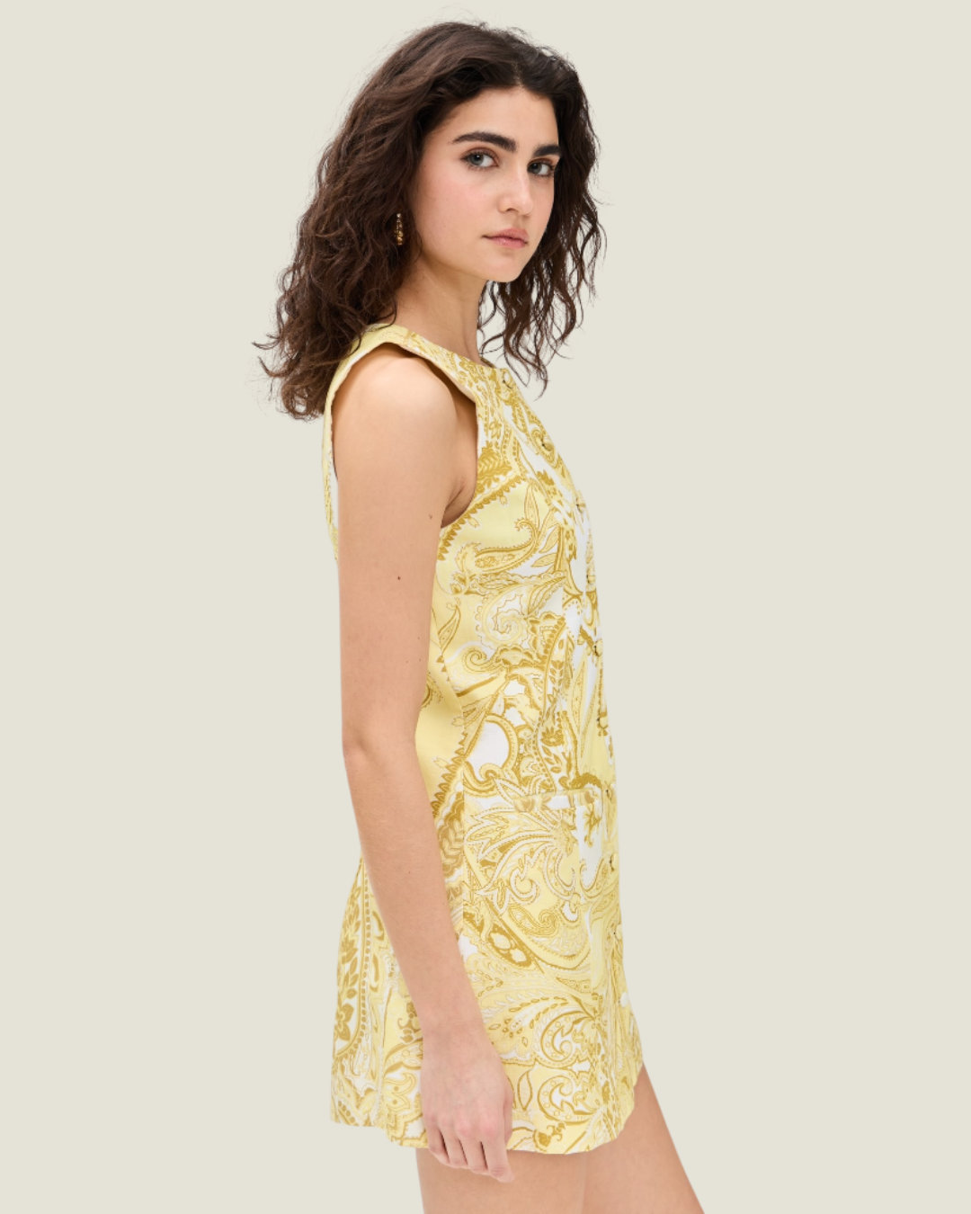 paisley mini dress Hemant and Nandita Mini Dress | Print/Yellow | Size XS