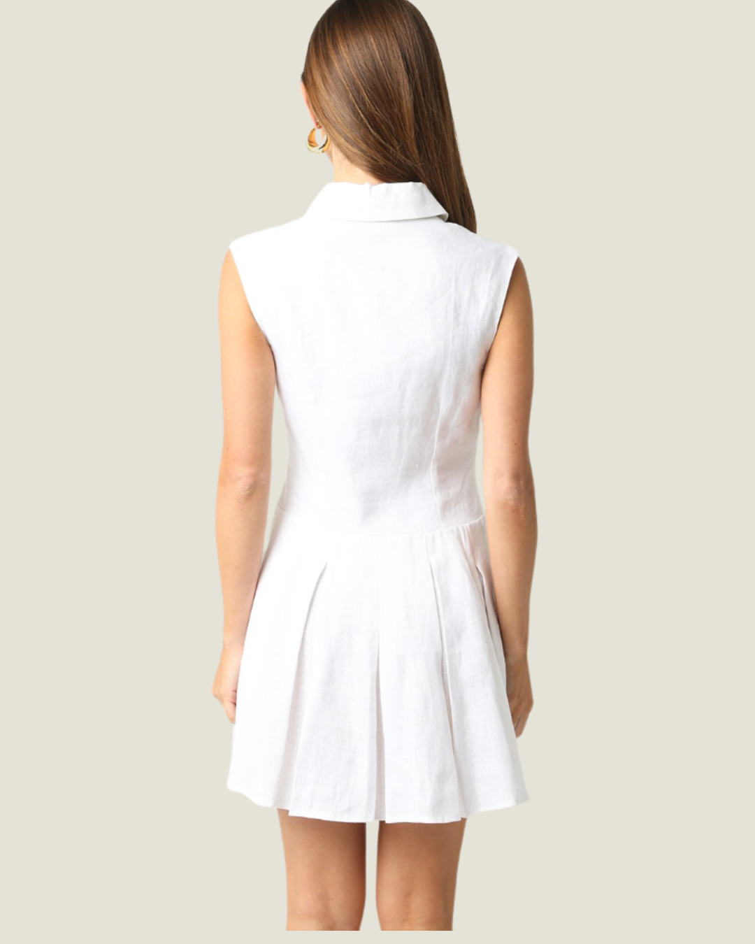 The Charlotte: Pleated Linen Dress