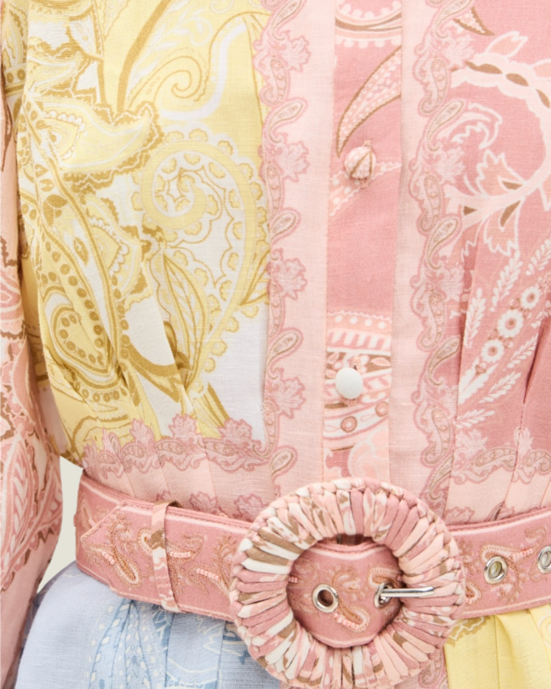 The Fiza: Paisley Belted Mini Dress