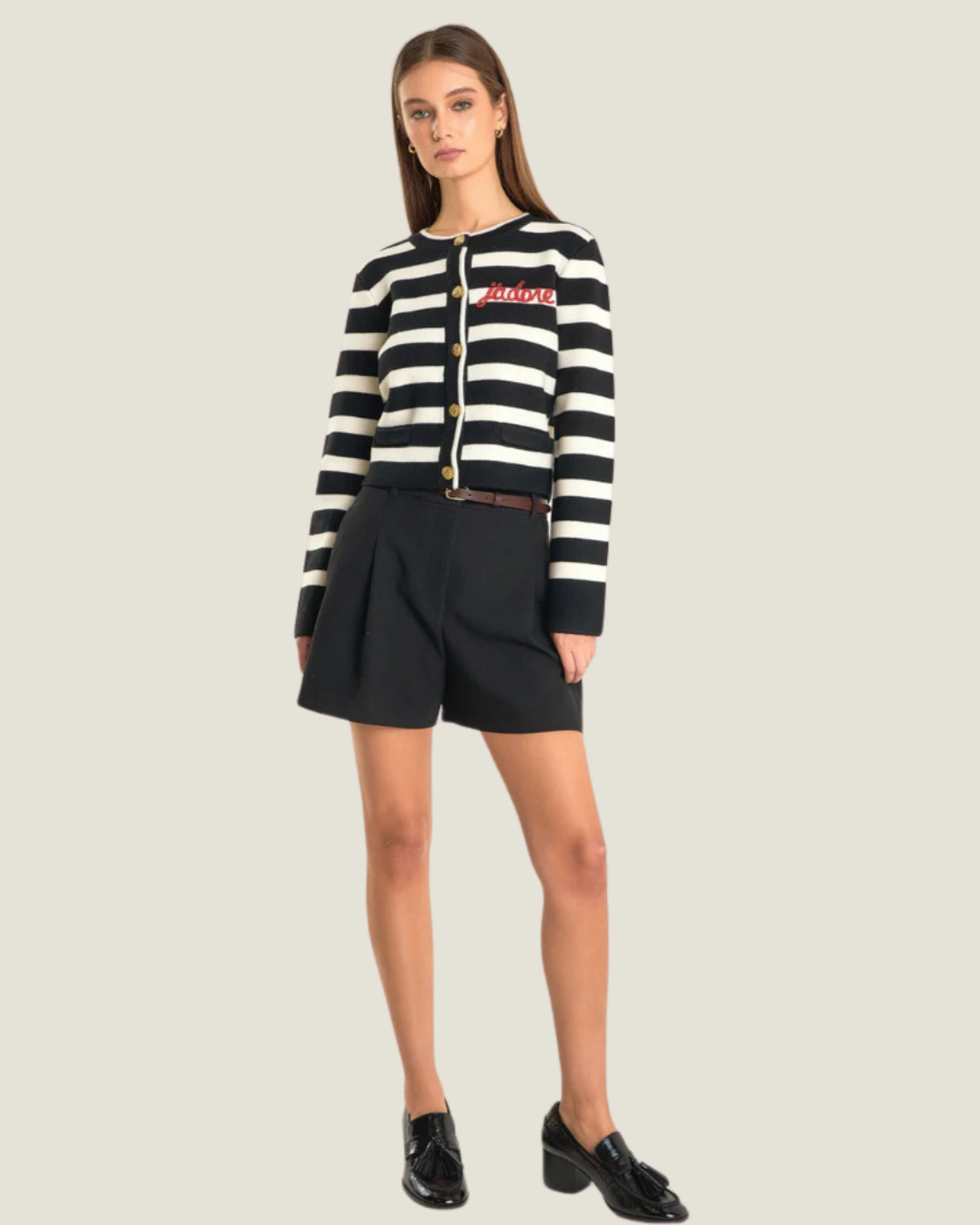 The J’adore: Knit Striped Cardigan