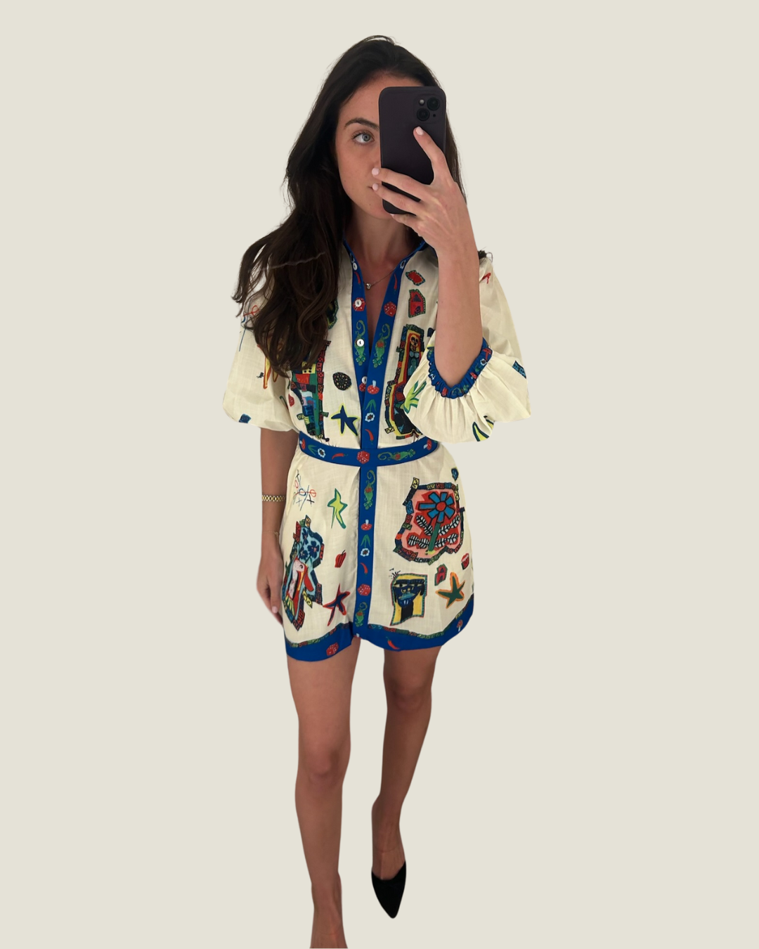 The Cleo: Patterned Mini Dress
