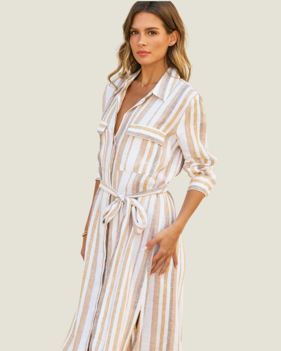 The Portofino: Linen Shirt Dress