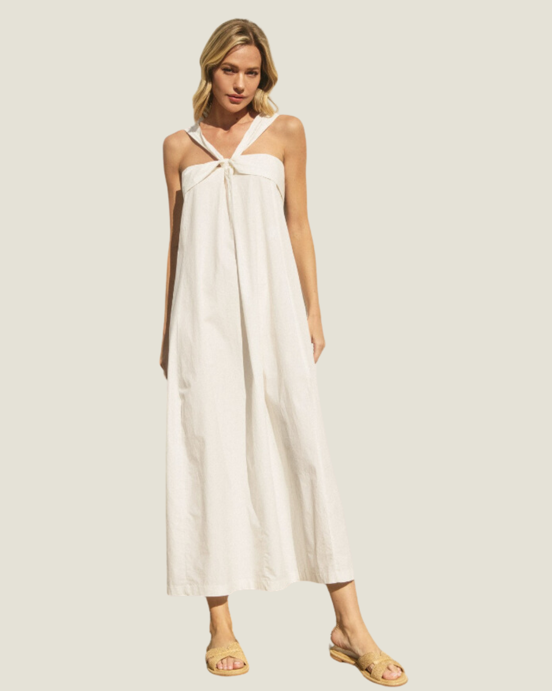 The Monette: Woven Halter Midi