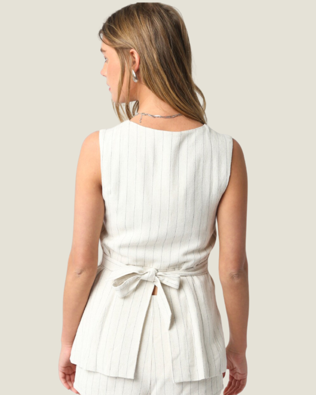 The Tatum: Striped Sleeveless Vest