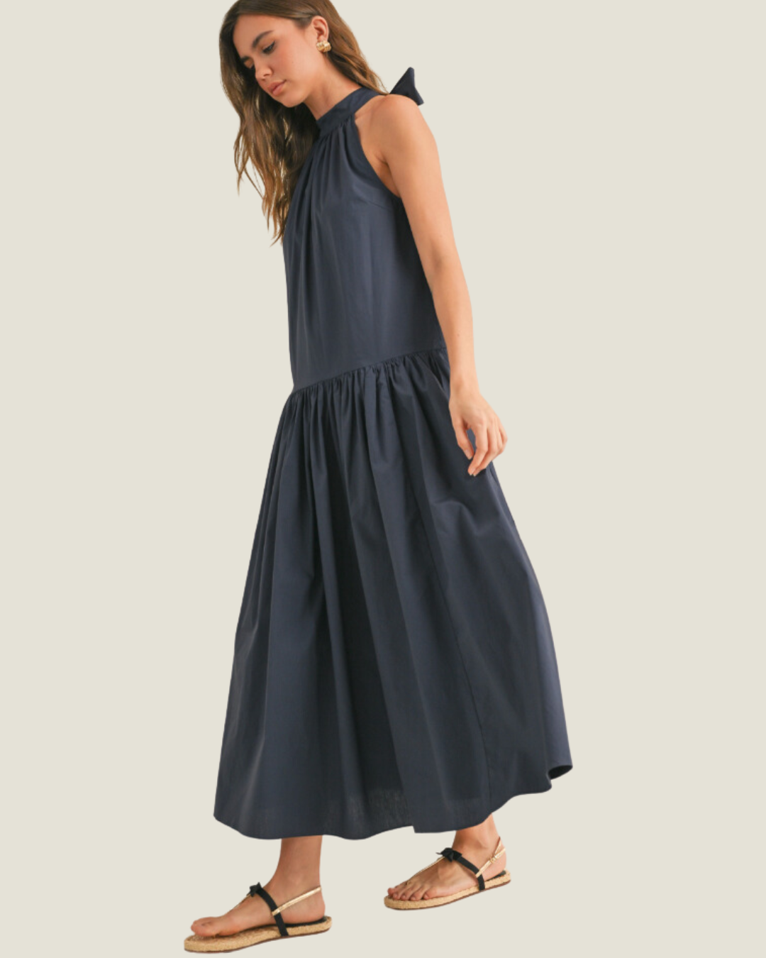 The Juliette: Halter Drop Waist Midi