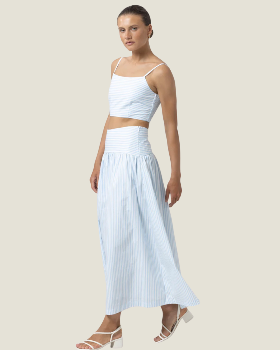 The Oliver: Poplin Striped Skirt