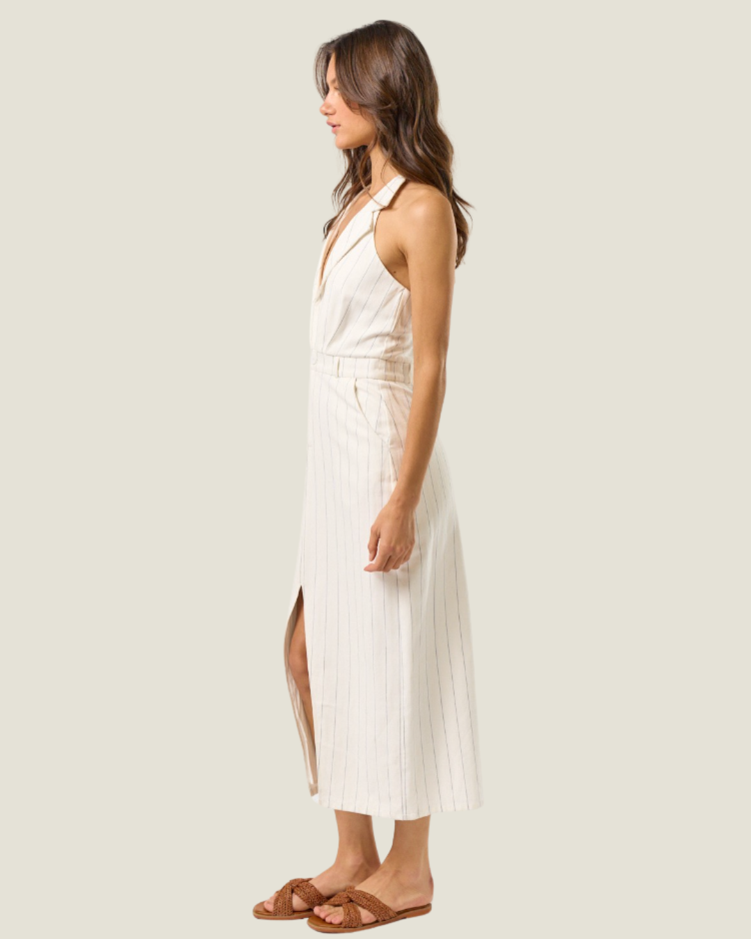The Laine: Collard Midi Dress
