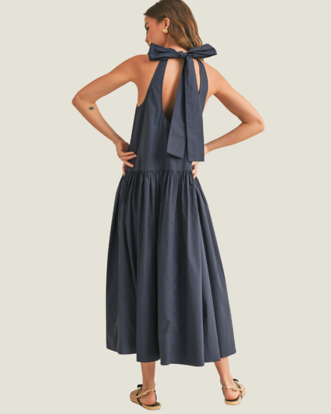 The Juliette: Halter Drop Waist Midi
