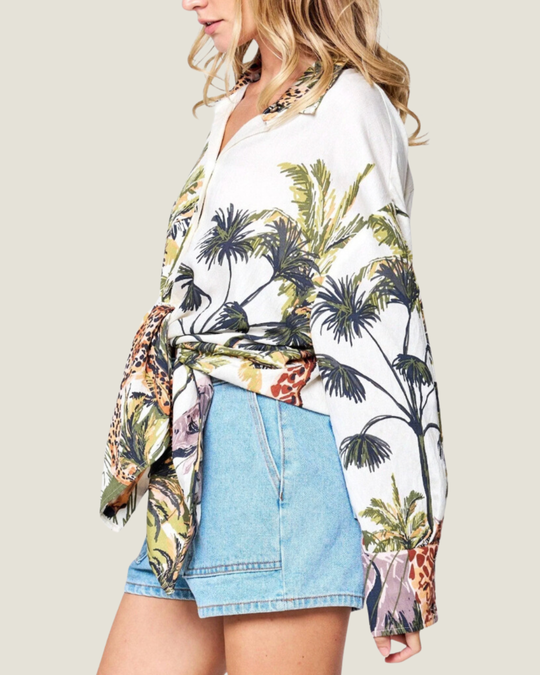 The Clifton: Safari Tie-Front Shirt