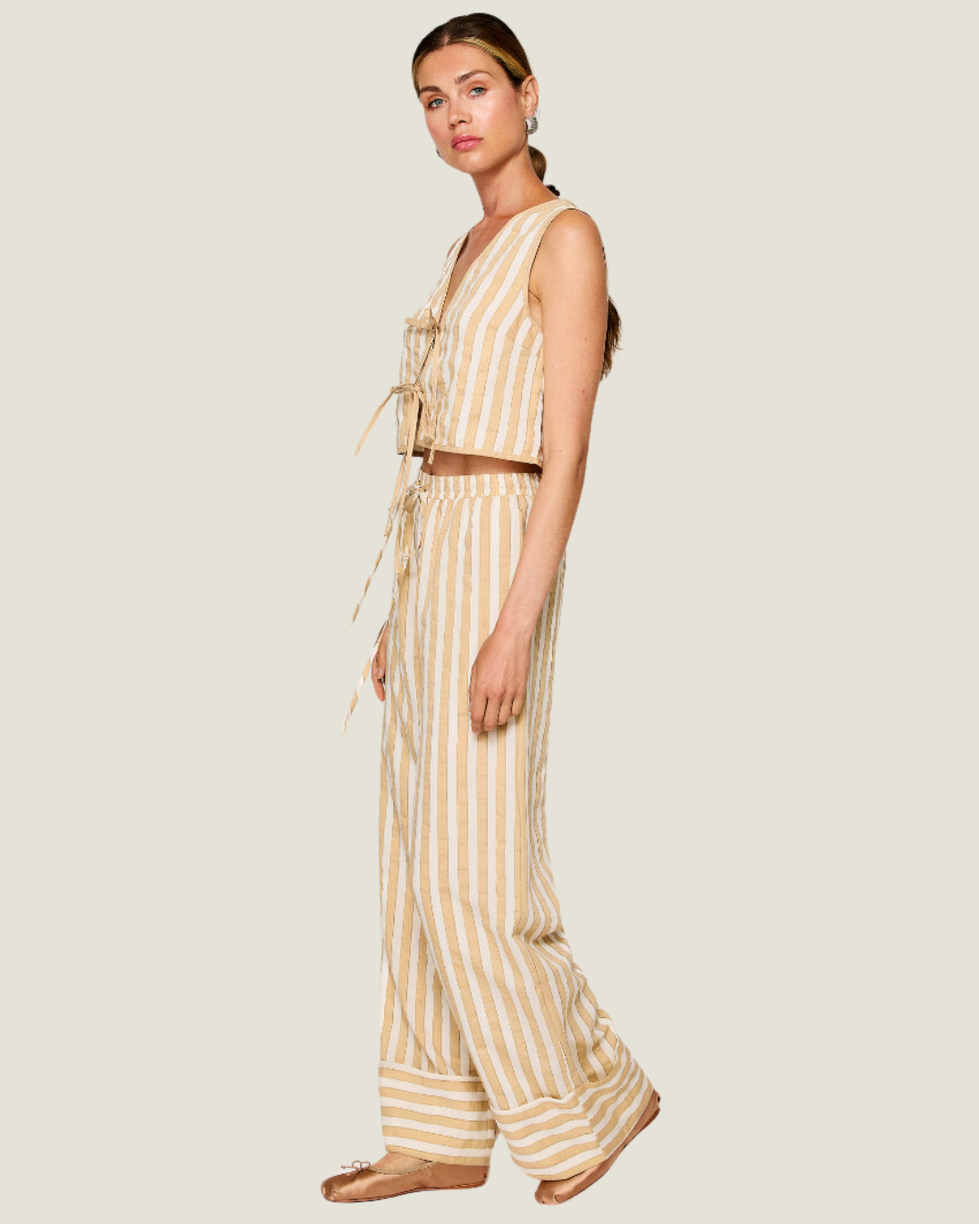 The Giselle: Striped Drawstring Pants