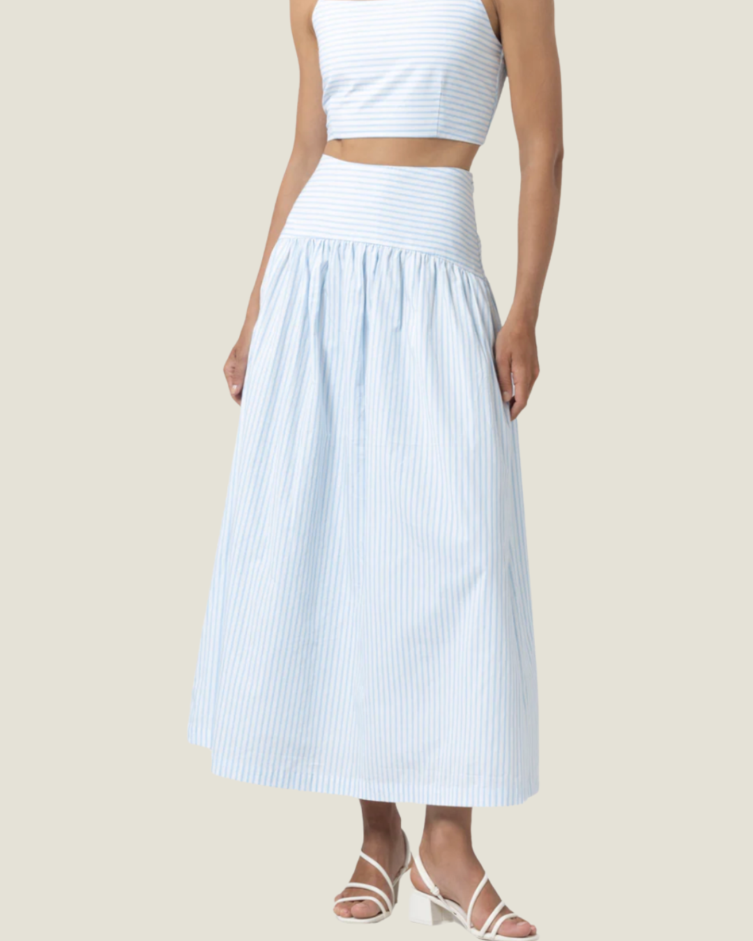 The Oliver: Poplin Striped Skirt