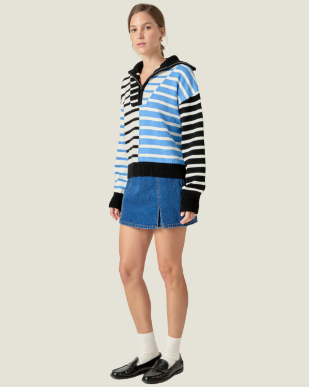 The Cori: Quarter Zip Sweater