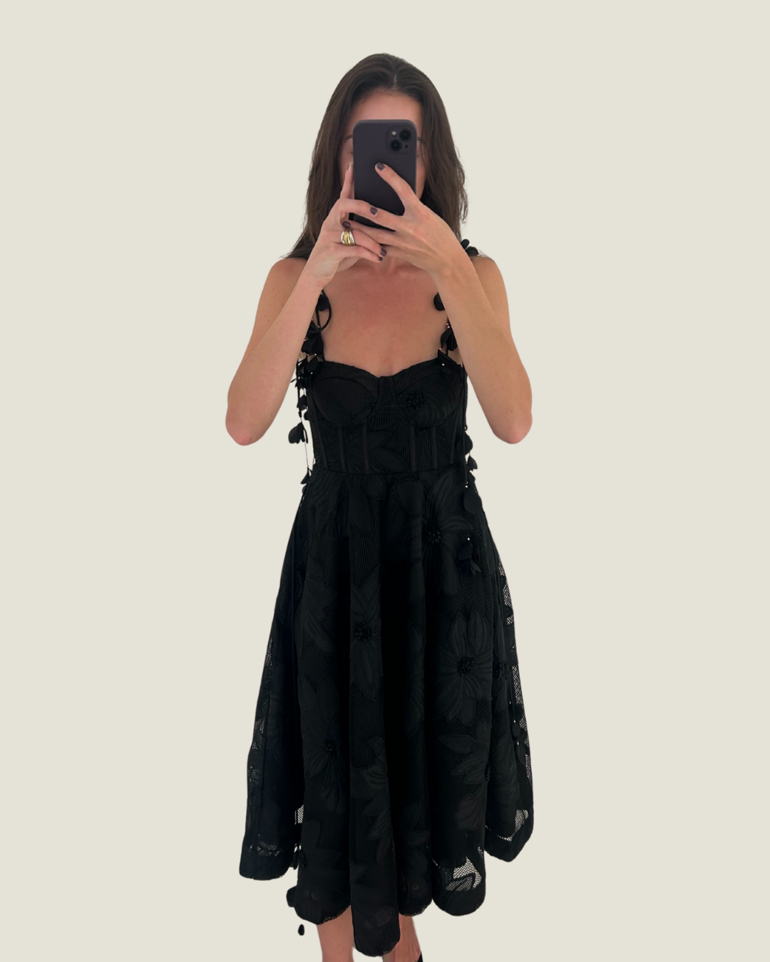 The Elena: Lace Corset Midi