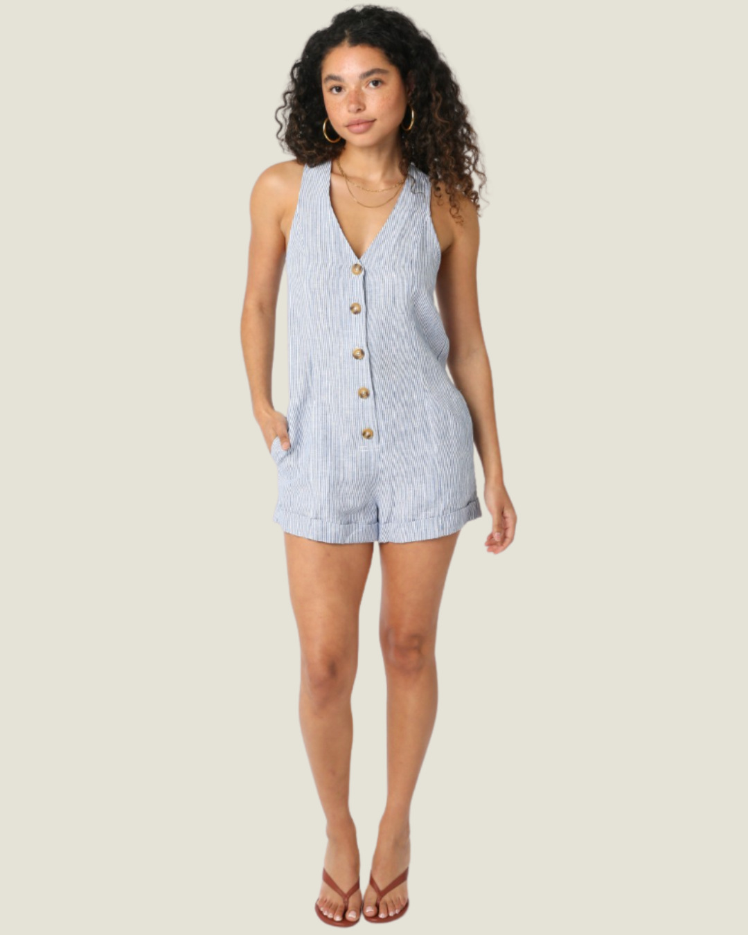 The Heidi: Striped Mini Romper
