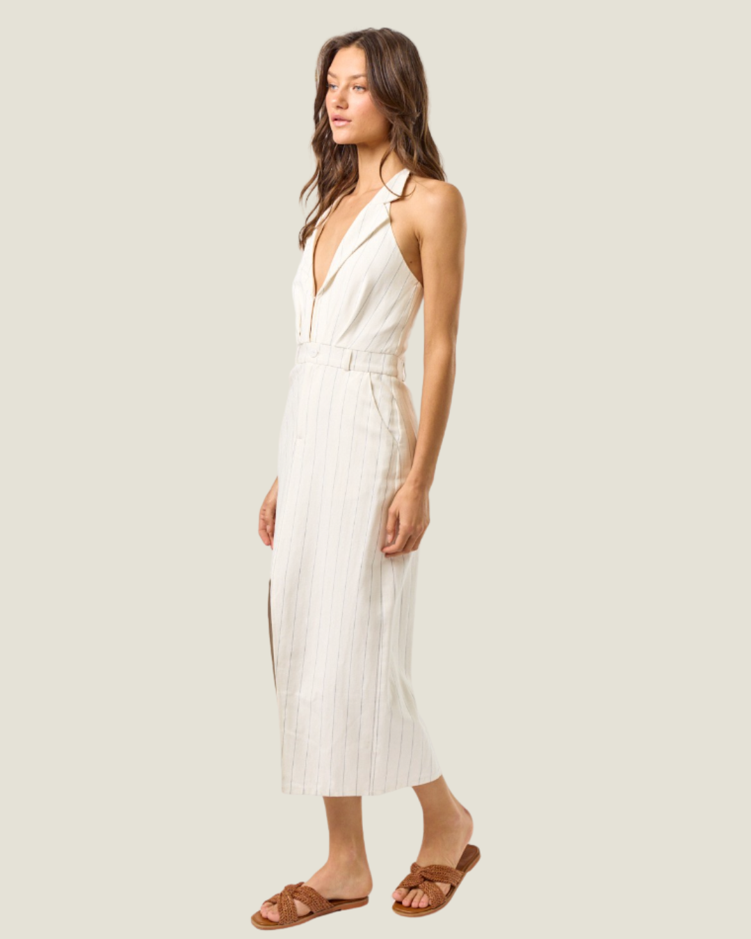 The Laine: Collard Midi Dress