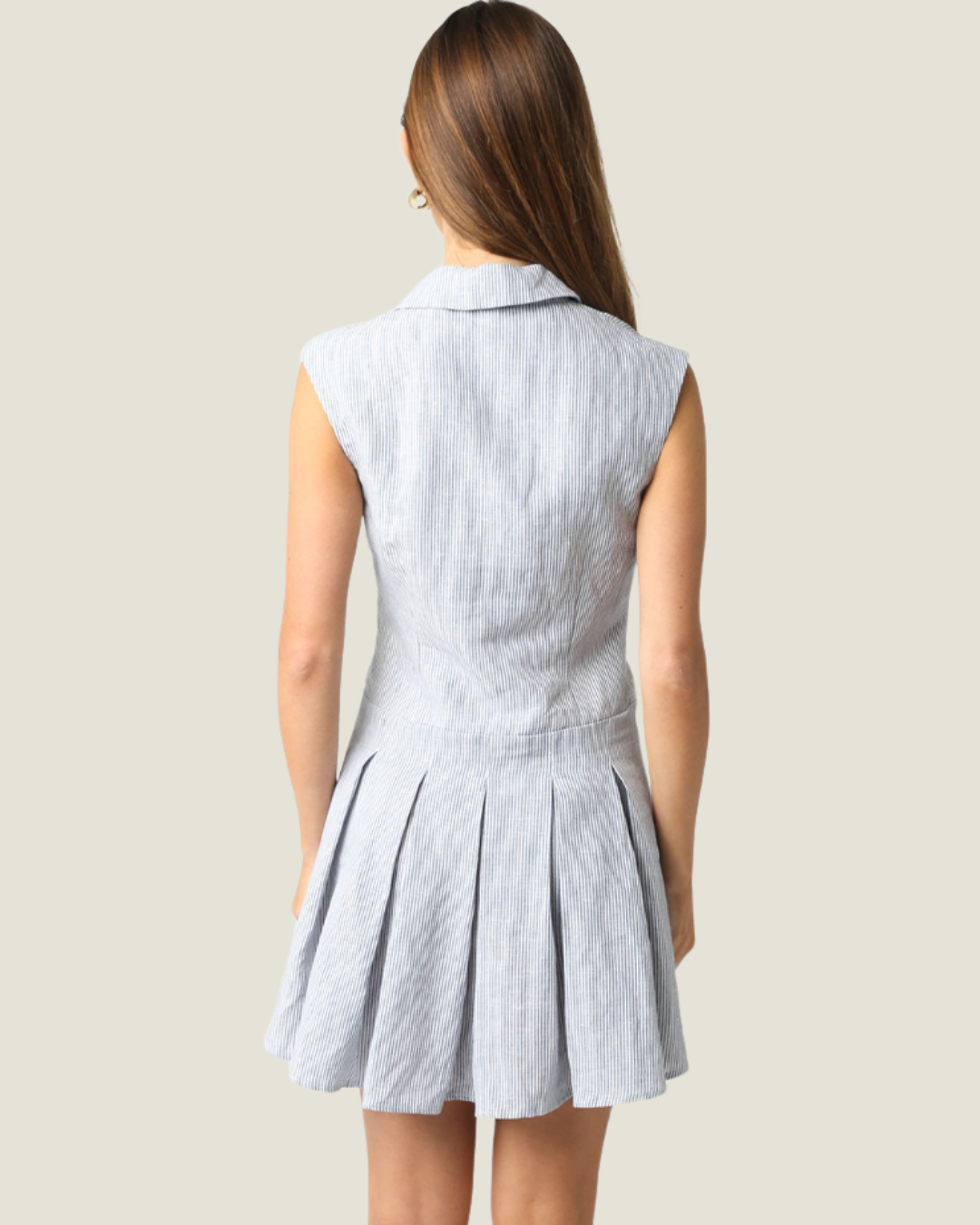 The Caroline: Collard Linen Dress