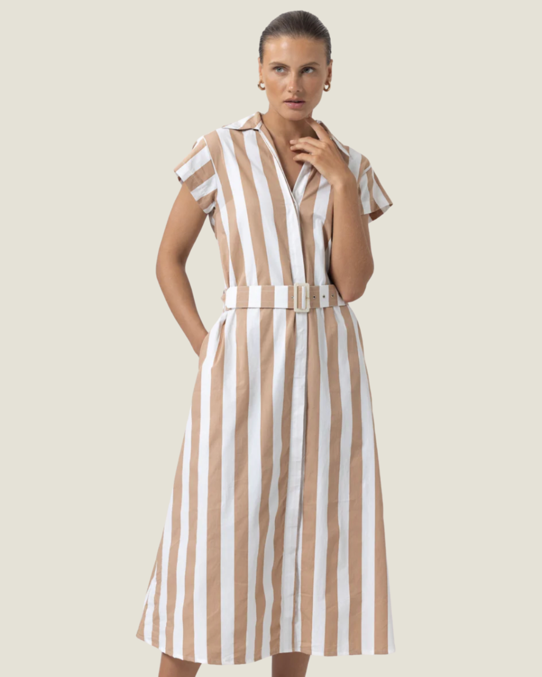 The Cindy: Poplin Midi Dress
