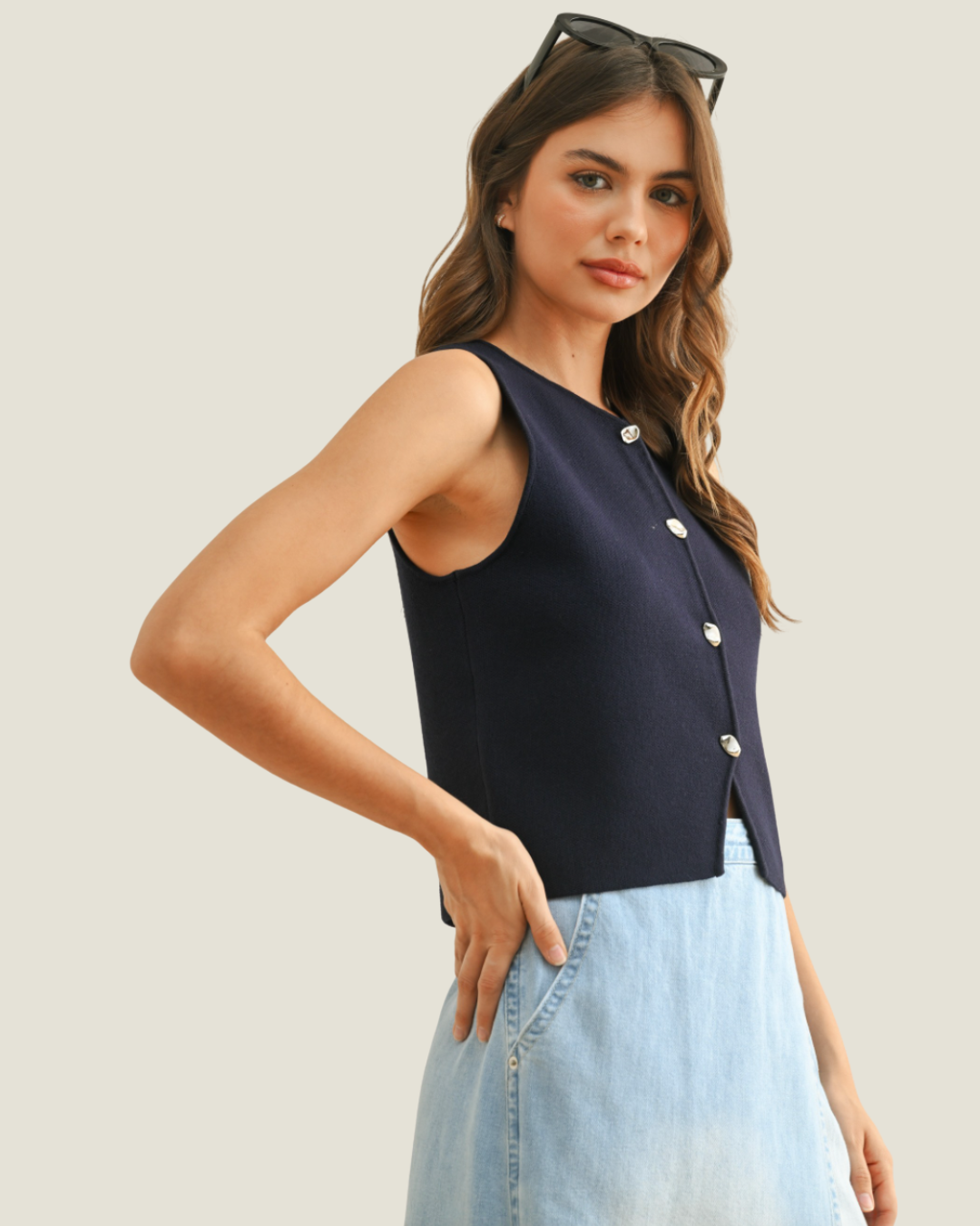 The Tate: Minimalist Knit Vest