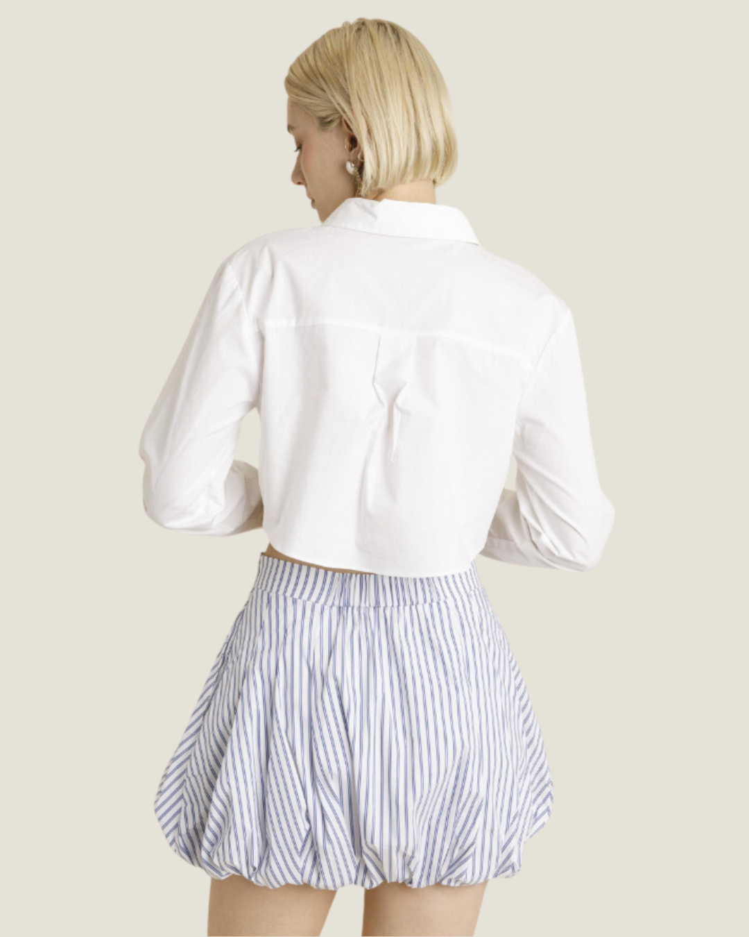The Bella: Striped Bubble Mini Skirt