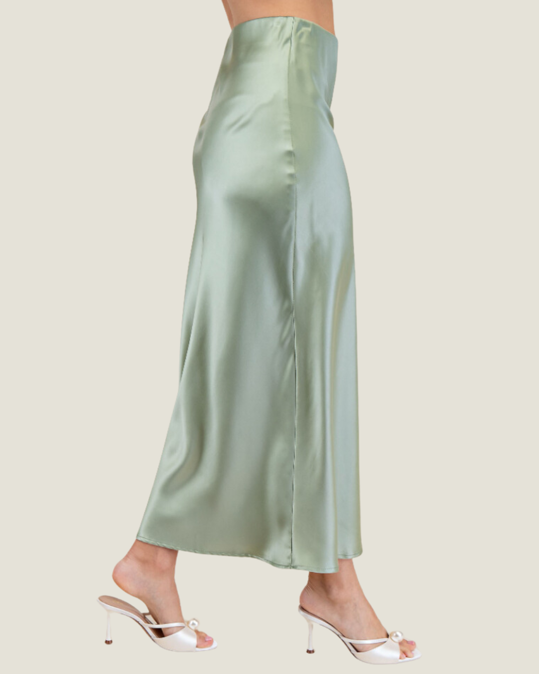 Maxi Skirt Silk Midi Skirt Petite Maxi Skirt Silk Skirt Green