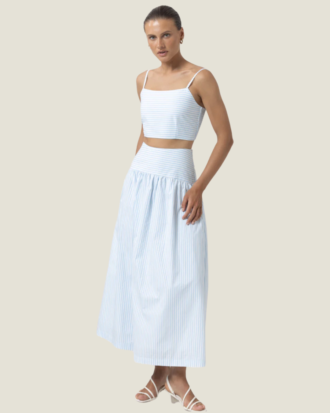 The Oliver: Poplin Striped Skirt