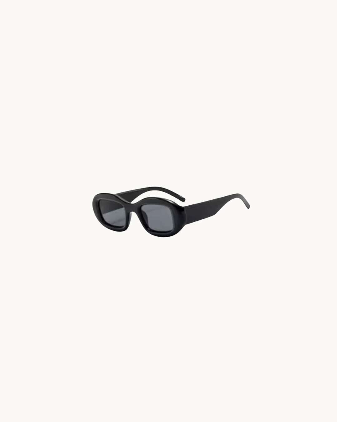 Oval Thick Black Sunglasses