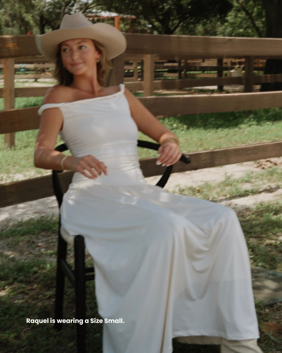 The Karina Dress Ecru Maxi Dress- a ruched bodice with drop waist NIA the brand.Available at Love Celine a women’s boutique in SWFL.