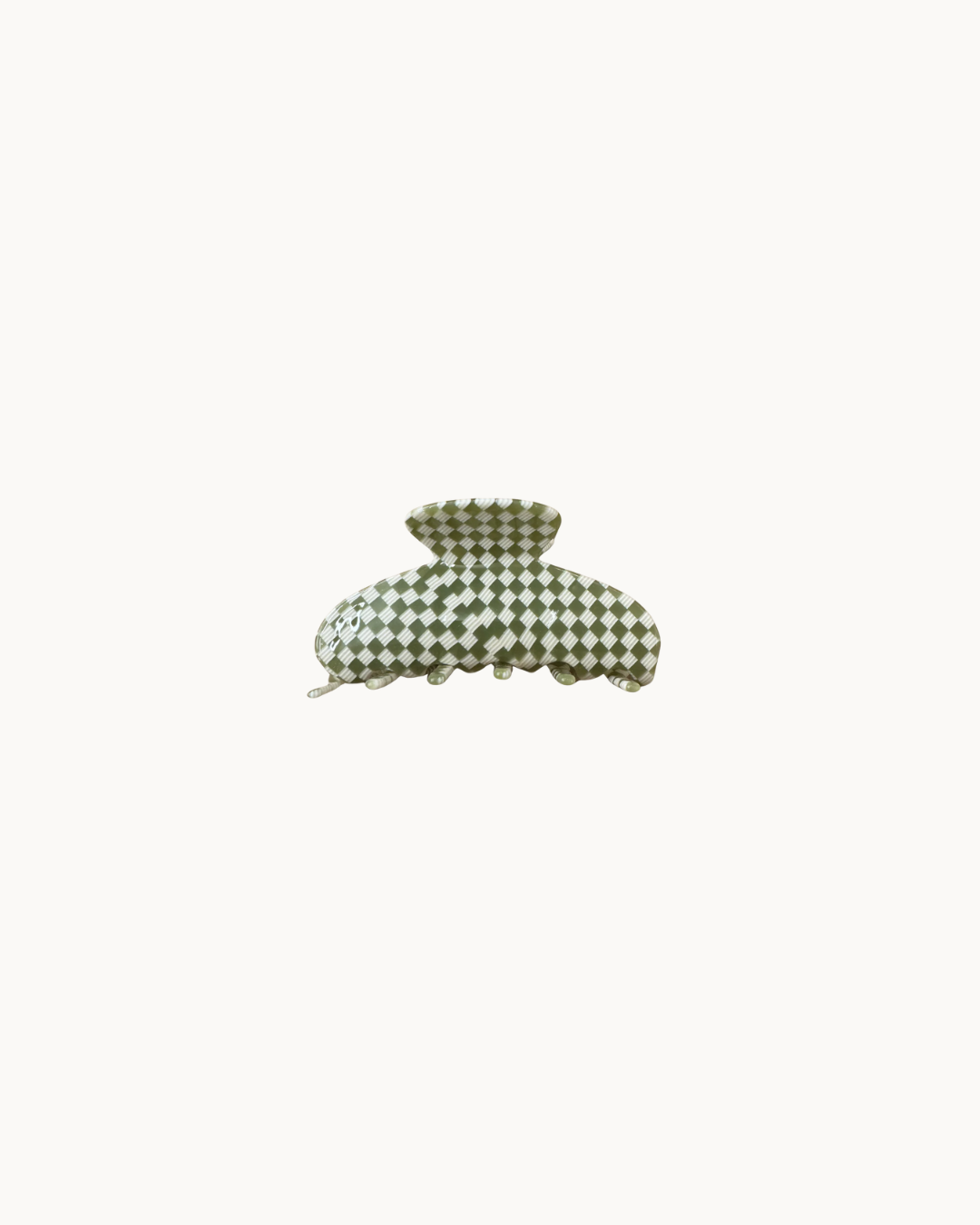 Olive Checker Everyday Claw
