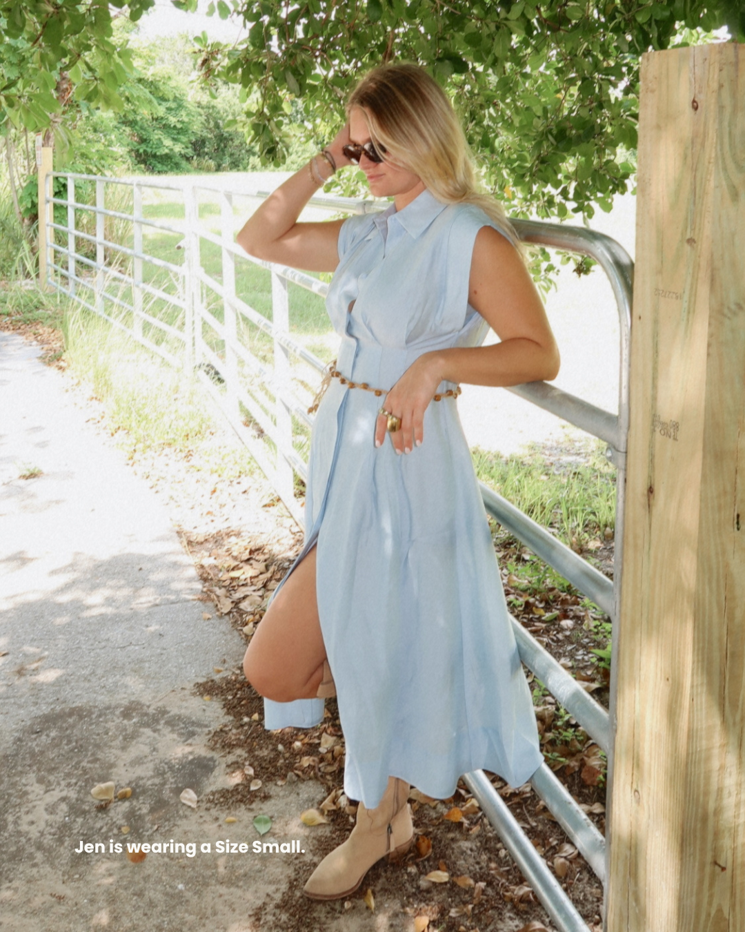 Elsa Contrast Stitch Midi Dress